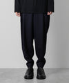 【ato】WOOL 2TACK TAPERED PANTS - NAVY