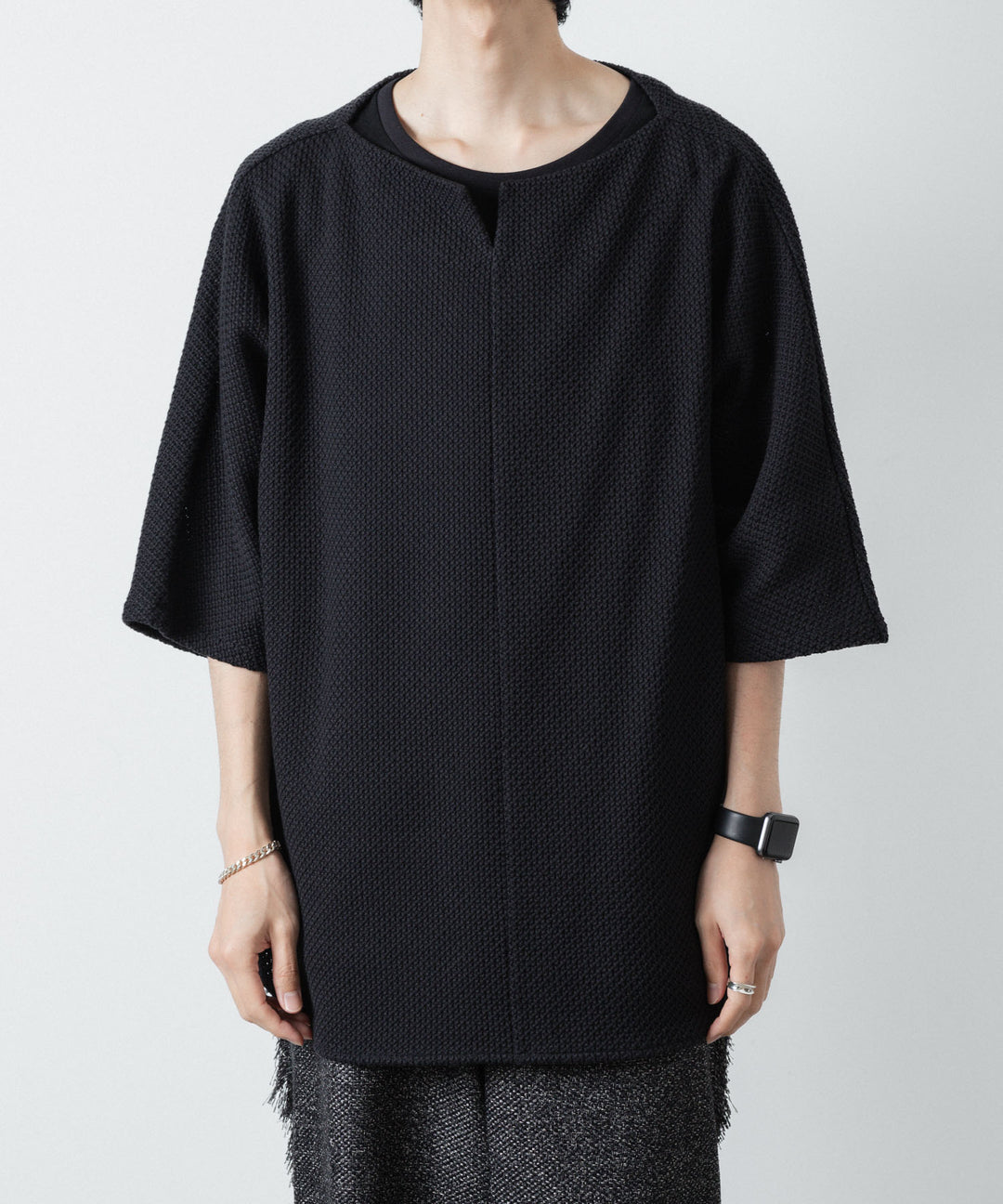 ato(アトウ)のCOTTON RUSSELL OVERSIZED TEE - BLACKの公式通販サイトsession福岡セレクトショップ
