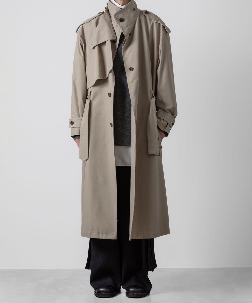 ato(アトウ)のSTAND COLLAR SINGLE TRENCH COAT - BEIGEの公式通販サイトsession福岡セレクトショップ