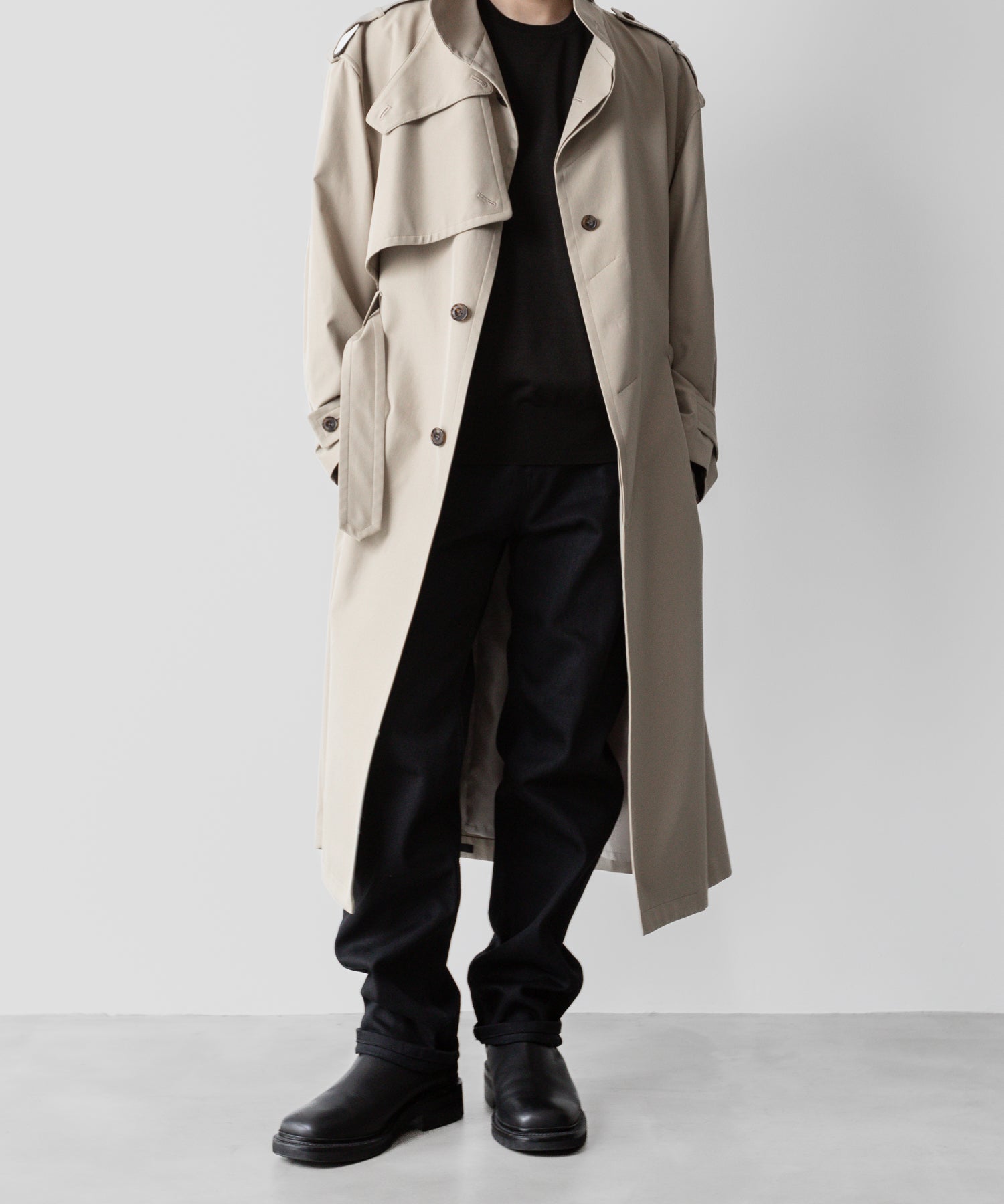 ato】STAND COLLAR SINGLE TRENCH COAT - BEIGE | 公式通販サイト session(セッション)