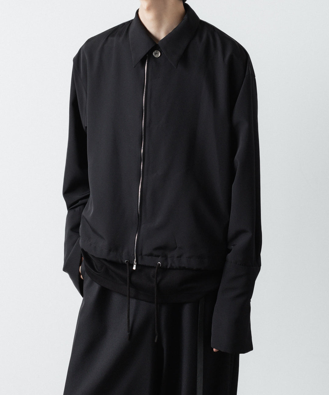 ato(アトウ)のDOUBLE CUFFS ZIP SHIRT - BLACKの公式通販サイトsession福岡セレクトショップ