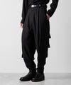【ato】3-PIECE MILITARY FLAP PANTS - BLACK