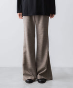 画像をギャラリービューアに読み込む, ato(アトウ)のSLUB TWEED FLAIR PANTS - BROWNの公式通販サイトsession福岡セレクトショップ
