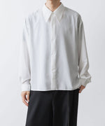 画像をギャラリービューアに読み込む, ato(アトウ)のCREPE DE CHINE  SHORT SCARF SHIRT - WHITEの公式通販サイトsession福岡セレクトショップ
