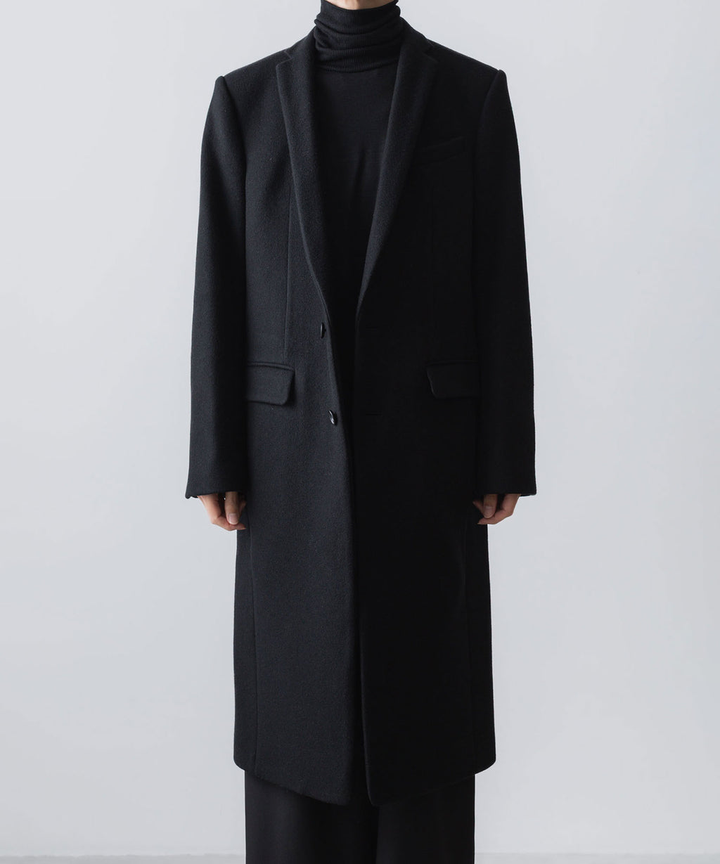 ato(アトウ)のENGLAND LAMB CHESTERFIELD COAT - BLACKの公式通販サイトsession福岡セレクトショップ