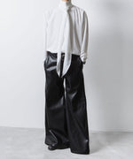 画像をギャラリービューアに読み込む, ato(アトウ)のSYNTHETIC LEATHER WIDE FLAIR PANTS - BLACKの公式通販サイトsession福岡セレクトショップ
