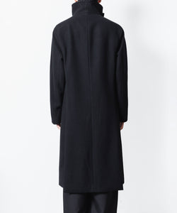 ato】ENGLAND LAMB MELTON STAND COLLAR COAT - BLACK | 公式通販