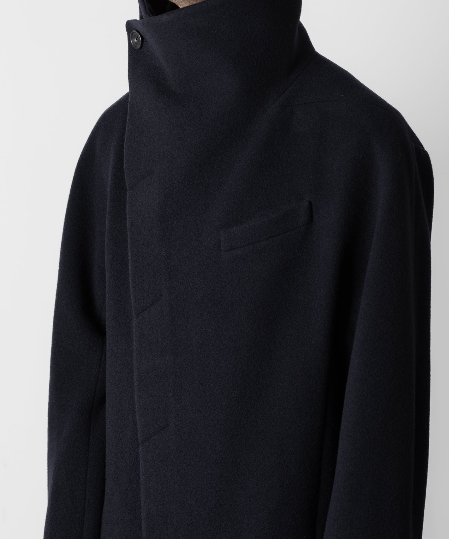 ato(アトウ)のENGLAND LAMB MELTON STAND COLLAR COAT - NAVYの公式通販サイトsession福岡セレクトショップ