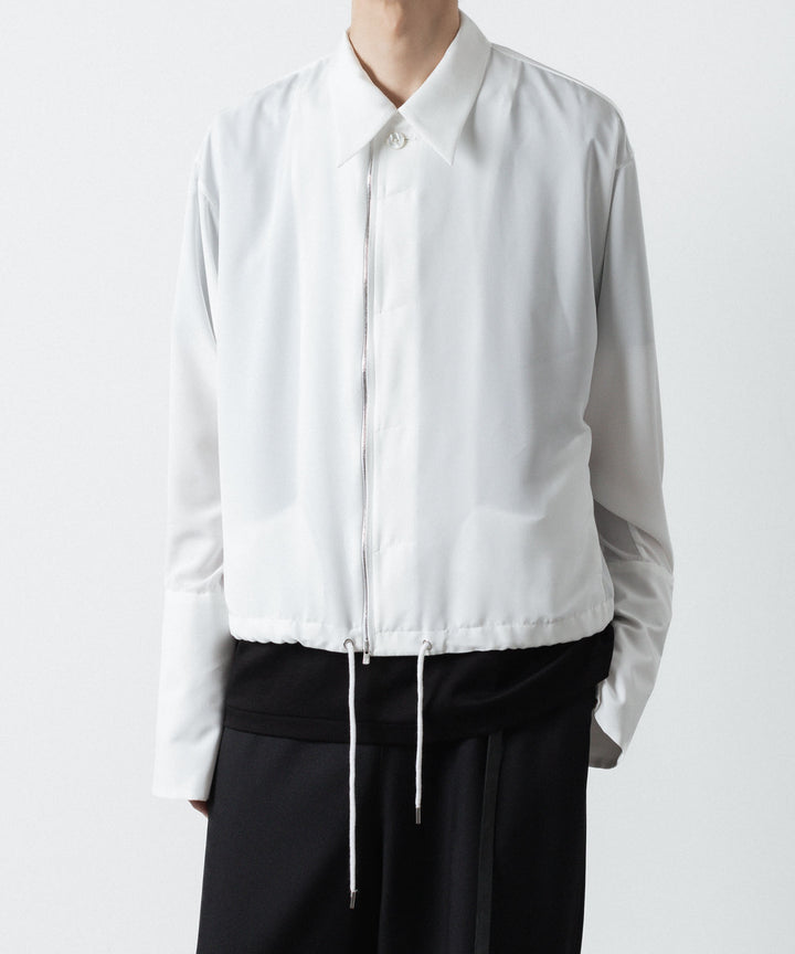 ato(アトウ)のDOUBLE CUFFS ZIP SHIRT - WHITEの公式通販サイトsession福岡セレクトショップ