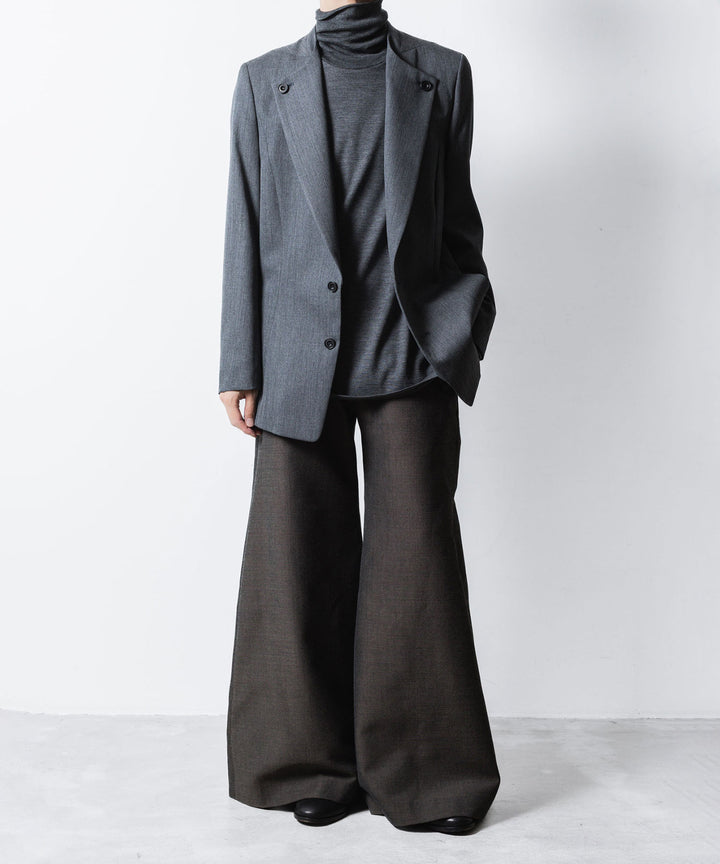 ato(アトウ)のRECYCLE POLYESTER/WOOL WIDE FLAIR PANTS - GRAIGEの公式通販サイトsession福岡セレクトショップ
