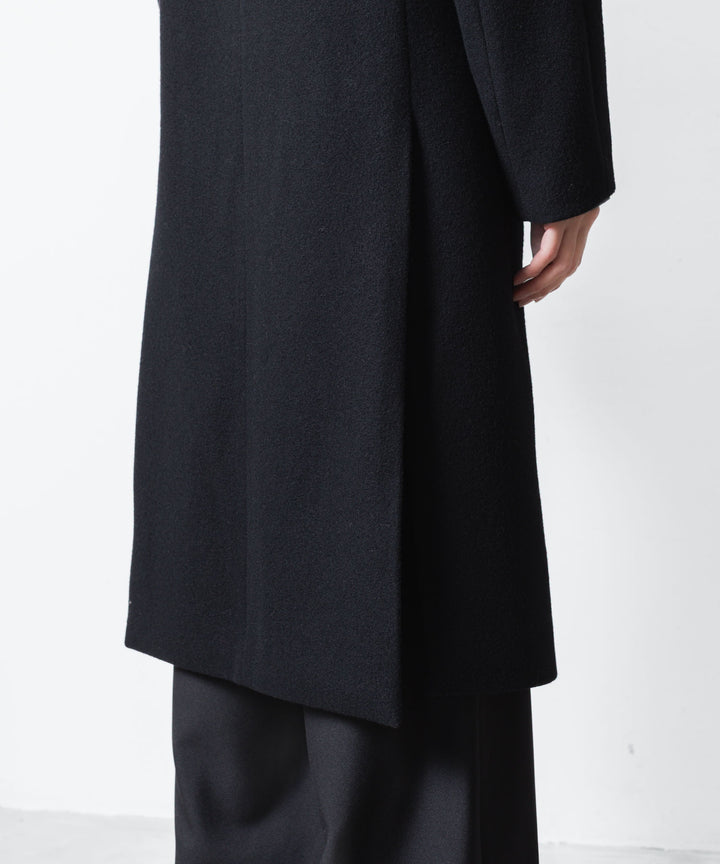 ato(アトウ)のENGLAND LAMB MELTON STAND COLLAR COAT - BLACKの公式通販サイトsession福岡セレクトショップ