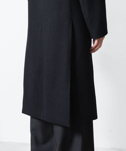 ato】ENGLAND LAMB MELTON STAND COLLAR COAT - BLACK | 公式通販