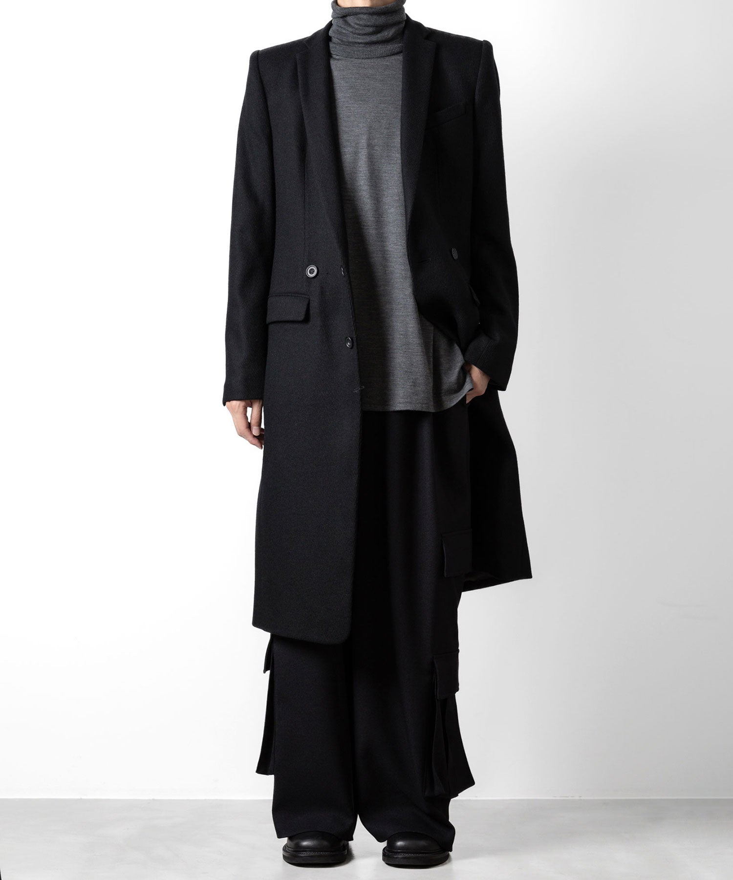 ato(アトウ)のDOUBLE POCKET WIDE PANTS - BLACKの公式通販サイトsession福岡セレクトショップ