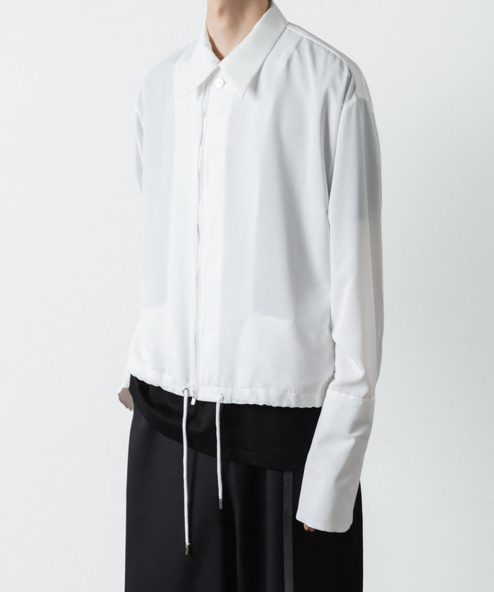 ato(アトウ)のDOUBLE CUFFS ZIP SHIRT - WHITEの公式通販サイトsession福岡セレクトショップ