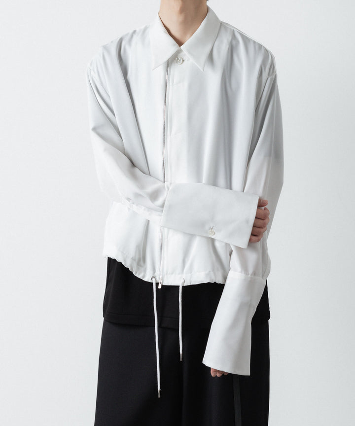 ato(アトウ)のDOUBLE CUFFS ZIP SHIRT - WHITEの公式通販サイトsession福岡セレクトショップ