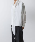 画像をギャラリービューアに読み込む, ato(アトウ)のCREPE DE CHINE  SHORT SCARF SHIRT - WHITEの公式通販サイトsession福岡セレクトショップ
