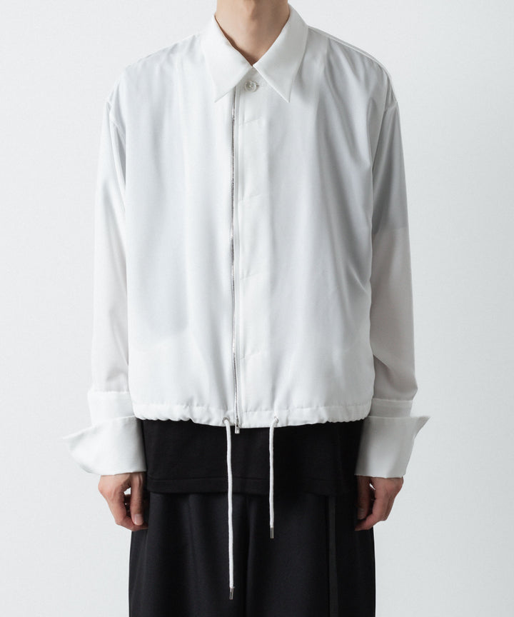 ato(アトウ)のDOUBLE CUFFS ZIP SHIRT - WHITEの公式通販サイトsession福岡セレクトショップ
