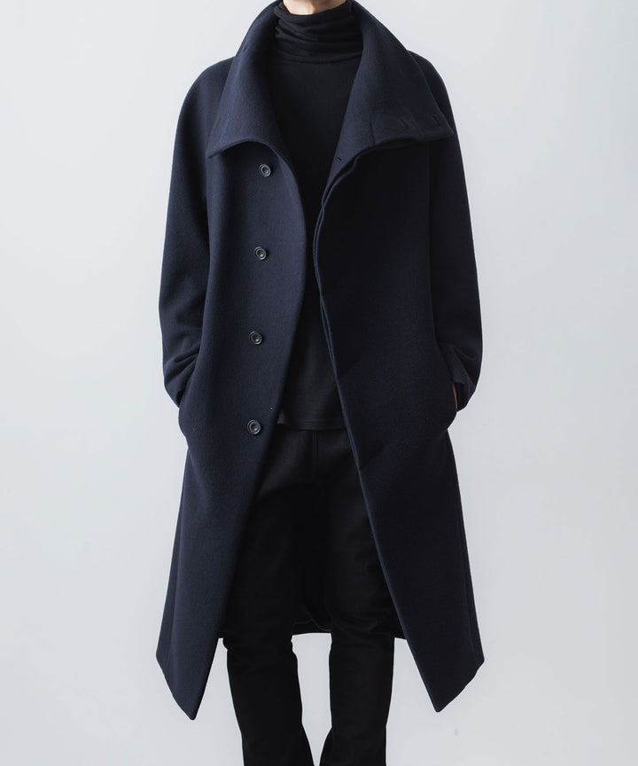 ato(アトウ)のENGLAND LAMB MELTON STAND COLLAR COAT -  NAVYの公式通販サイトsession福岡セレクトショップ