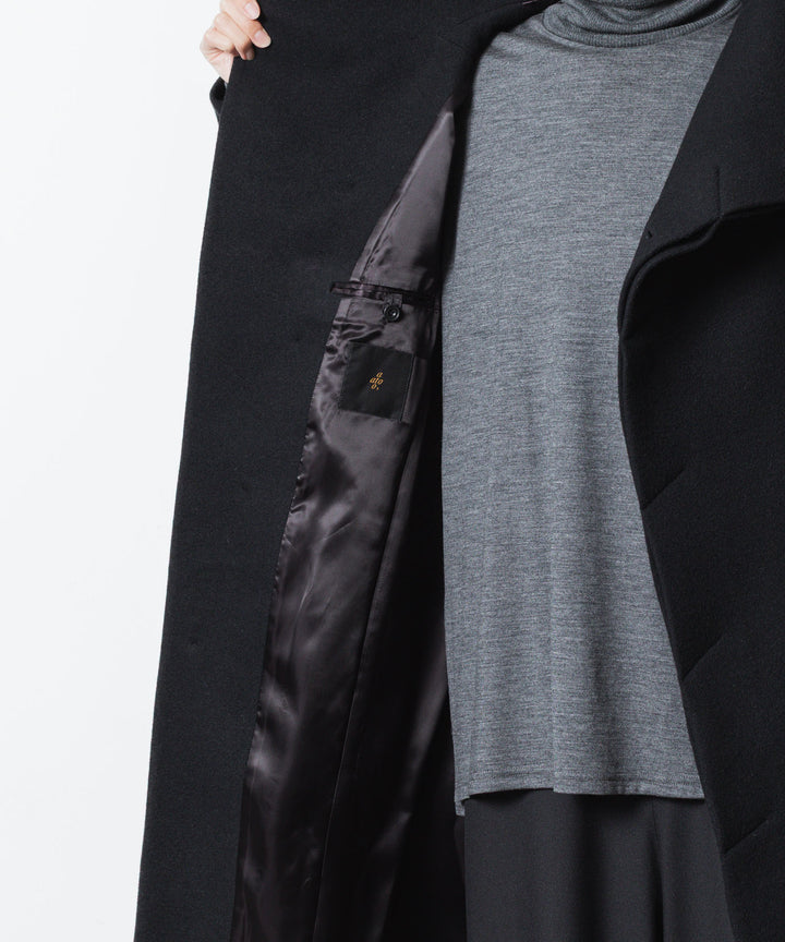 ato(アトウ)のENGLAND LAMB MELTON STAND COLLAR COAT - BLACKの公式通販サイトsession福岡セレクトショップ