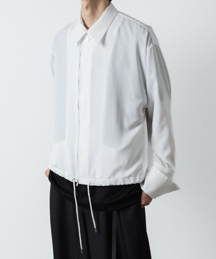 ato(アトウ)のDOUBLE CUFFS ZIP SHIRT - WHITEの公式通販サイトsession福岡セレクトショップ