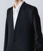 画像をギャラリービューアに読み込む, ato(アトウ)のSINGLE CHARME NO-COLLAR COAT - BLACKの公式通販サイトsession福岡セレクトショップ
