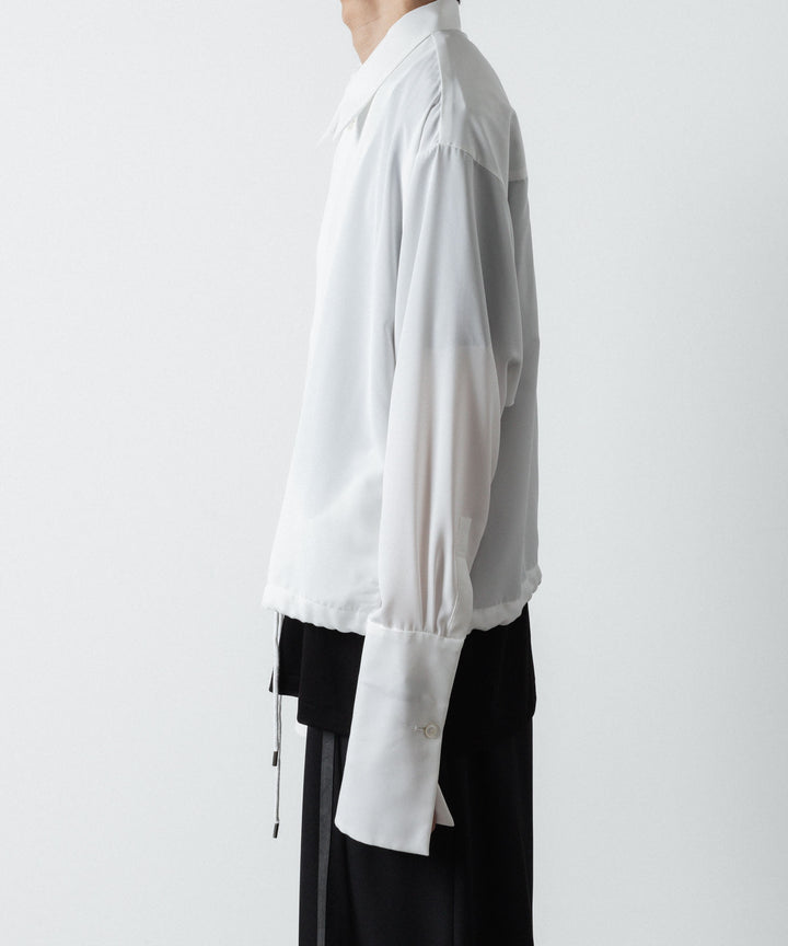 ato(アトウ)のDOUBLE CUFFS ZIP SHIRT - WHITEの公式通販サイトsession福岡セレクトショップ