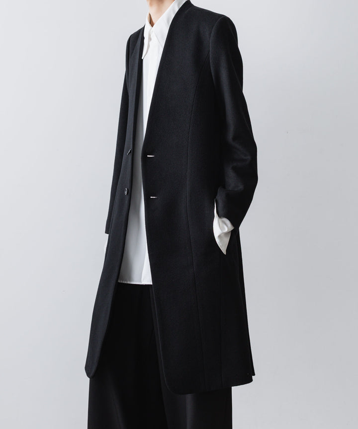 ato(アトウ)のSINGLE CHARME NO-COLLAR COAT - BLACKの公式通販サイトsession福岡セレクトショップ