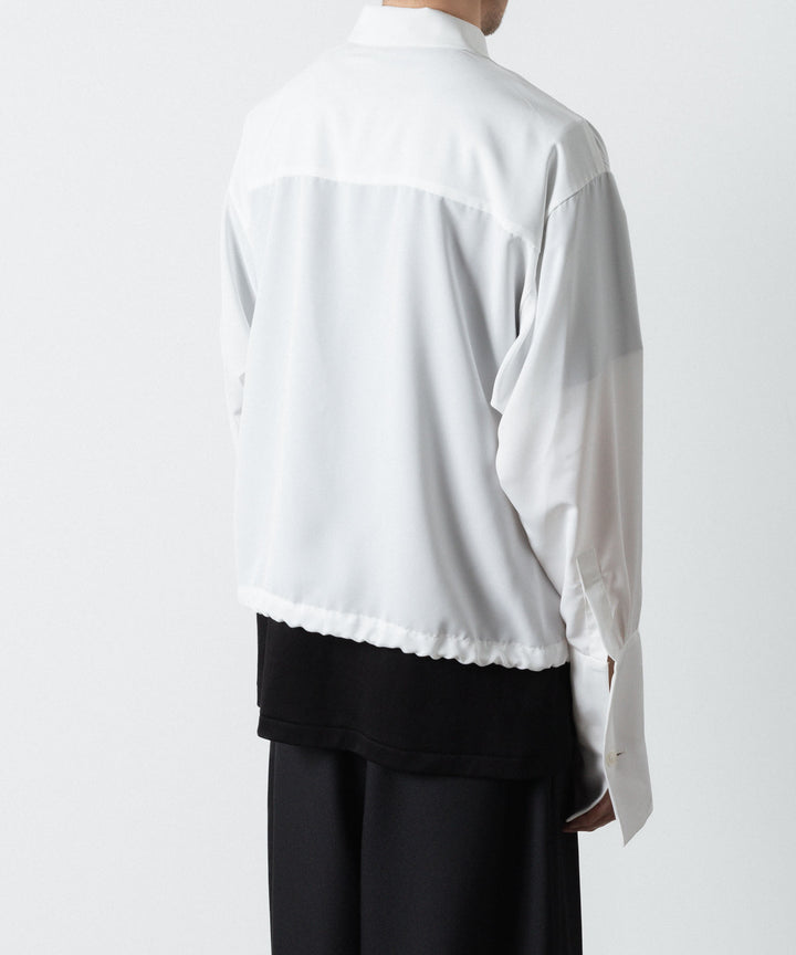 ato(アトウ)のDOUBLE CUFFS ZIP SHIRT - WHITEの公式通販サイトsession福岡セレクトショップ