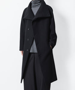 ato】ENGLAND LAMB MELTON STAND COLLAR COAT - BLACK | 公式通販