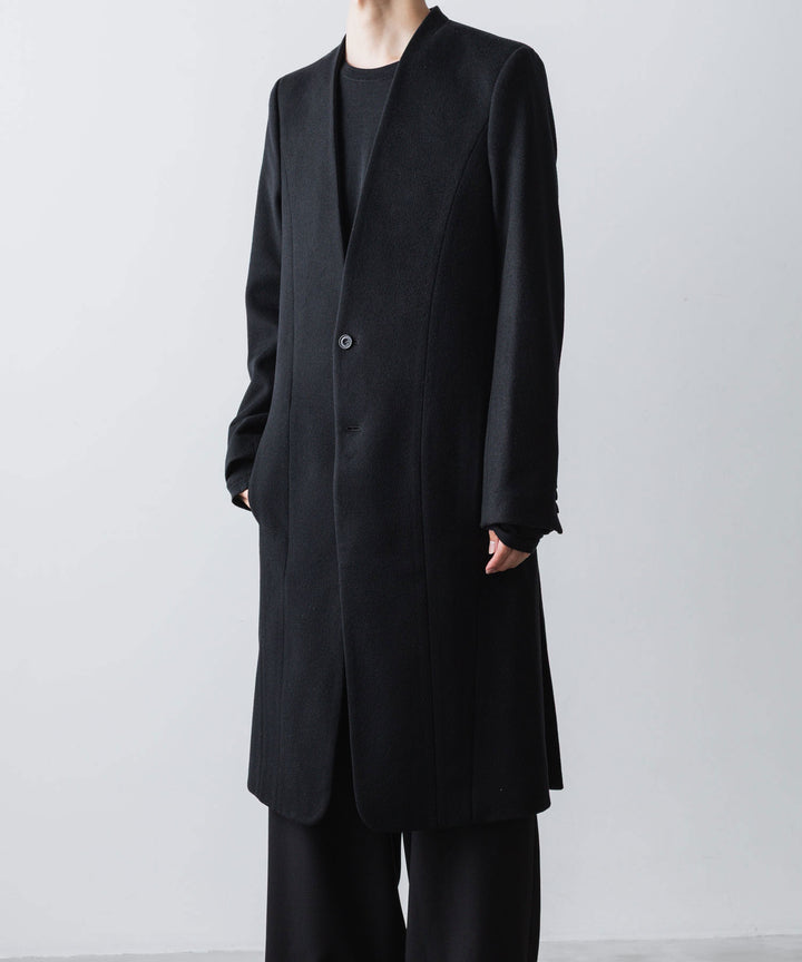 ato(アトウ)のSINGLE CHARME NO-COLLAR COAT - BLACKの公式通販サイトsession福岡セレクトショップ