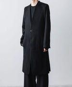 画像をギャラリービューアに読み込む, ato(アトウ)のSINGLE CHARME NO-COLLAR COAT - BLACKの公式通販サイトsession福岡セレクトショップ
