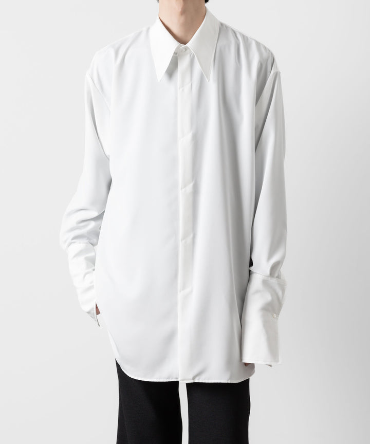 ato(アトウ)のOVERSIZED DOUBLE CUFFS SHIRT - WHITEの公式通販サイトsession福岡セレクトショップ