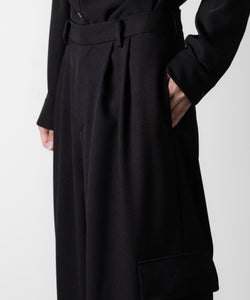 ato(アトウ)のDOUBLE POCKET WIDE PANTS - BLACKの公式通販サイトsession福岡セレクトショップ