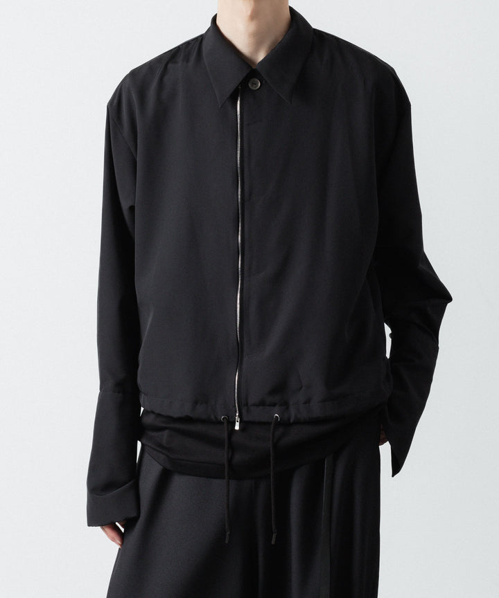 ato(アトウ)のDOUBLE CUFFS ZIP SHIRT - BLACKの公式通販サイトsession福岡セレクトショップ