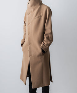 ato】ENGLAND LAMB MELTON STAND COLLAR COAT - D.BEIGE | 公式通販