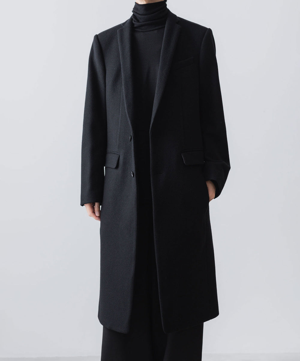ato(アトウ)のENGLAND LAMB CHESTERFIELD COAT - BLACKの公式通販サイトsession福岡セレクトショップ