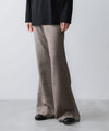 【ato】　SLUB TWEED FLAIR PANTS - BROWN
