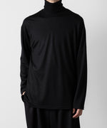 画像をギャラリービューアに読み込む, ato(アトウ)のWOOL JERSEY TURTLE NECK - BLACKの公式通販サイトsession福岡セレクトショップ
