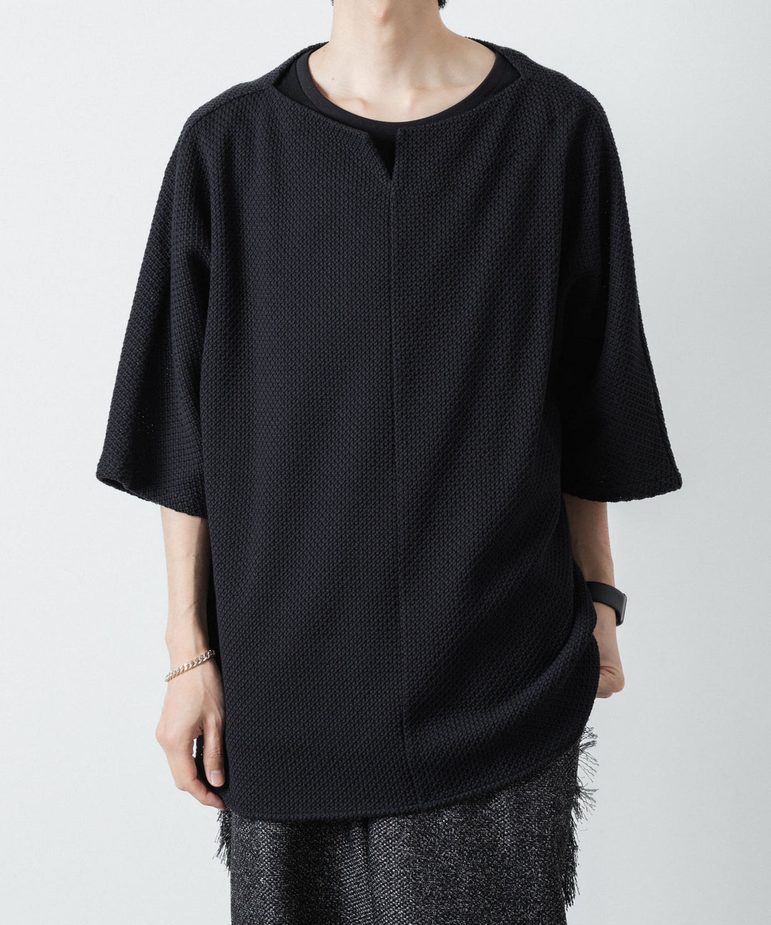 ato(アトウ)のCOTTON RUSSELL OVERSIZED TEE - BLACKの公式通販サイトsession福岡セレクトショップ