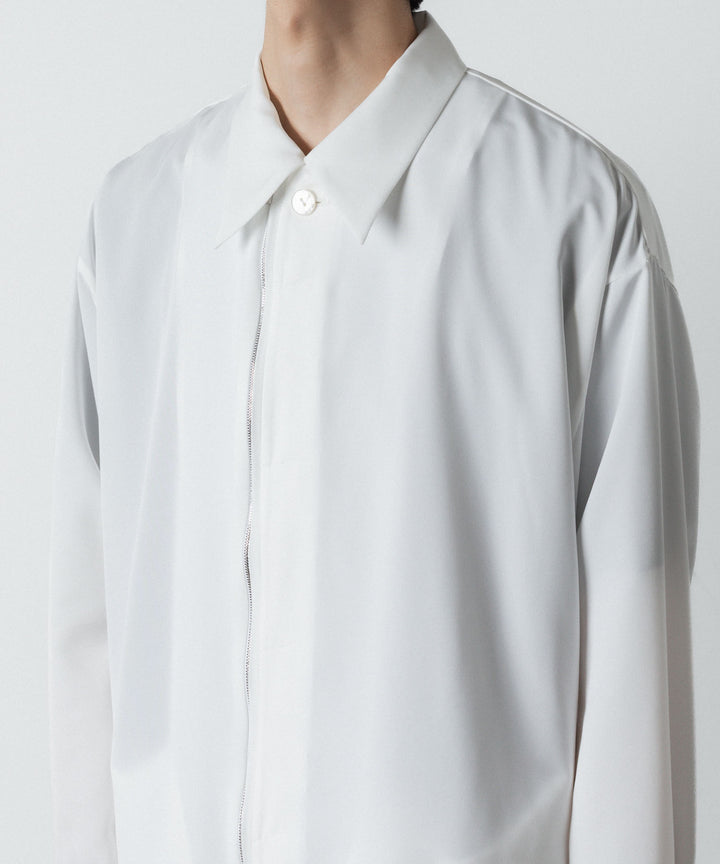 ato(アトウ)のDOUBLE CUFFS ZIP SHIRT - WHITEの公式通販サイトsession福岡セレクトショップ