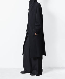 ato】ENGLAND LAMB MELTON STAND COLLAR COAT - BLACK | 公式通販