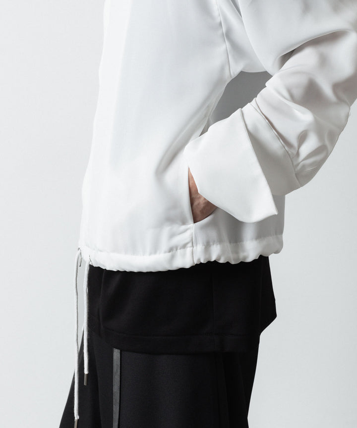 ato(アトウ)のDOUBLE CUFFS ZIP SHIRT - WHITEの公式通販サイトsession福岡セレクトショップ