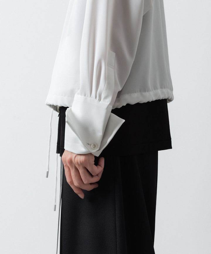 ato(アトウ)のDOUBLE CUFFS ZIP SHIRT - WHITEの公式通販サイトsession福岡セレクトショップ