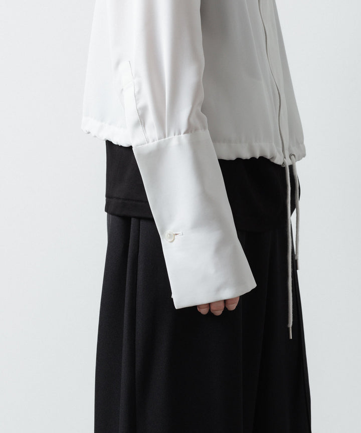 ato(アトウ)のDOUBLE CUFFS ZIP SHIRT - WHITEの公式通販サイトsession福岡セレクトショップ
