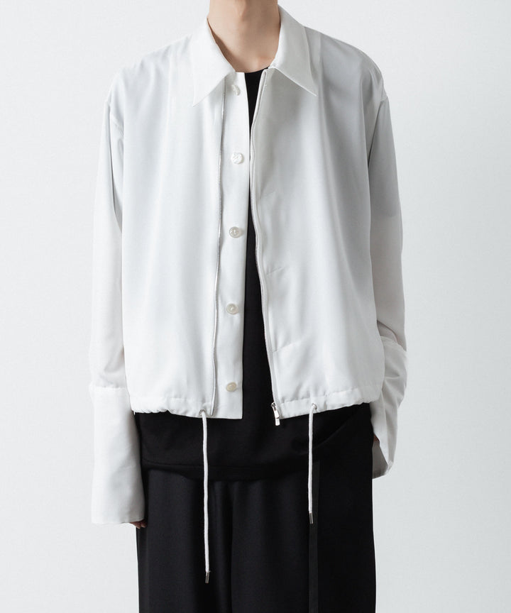 ato(アトウ)のDOUBLE CUFFS ZIP SHIRT - WHITEの公式通販サイトsession福岡セレクトショップ