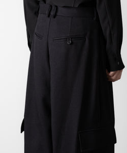 ato(アトウ)のDOUBLE POCKET WIDE PANTS - BLACKの公式通販サイトsession福岡セレクトショップ