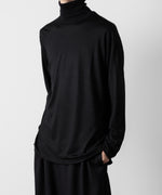 画像をギャラリービューアに読み込む, ato(アトウ)のWOOL JERSEY TURTLE NECK - BLACKの公式通販サイトsession福岡セレクトショップ
