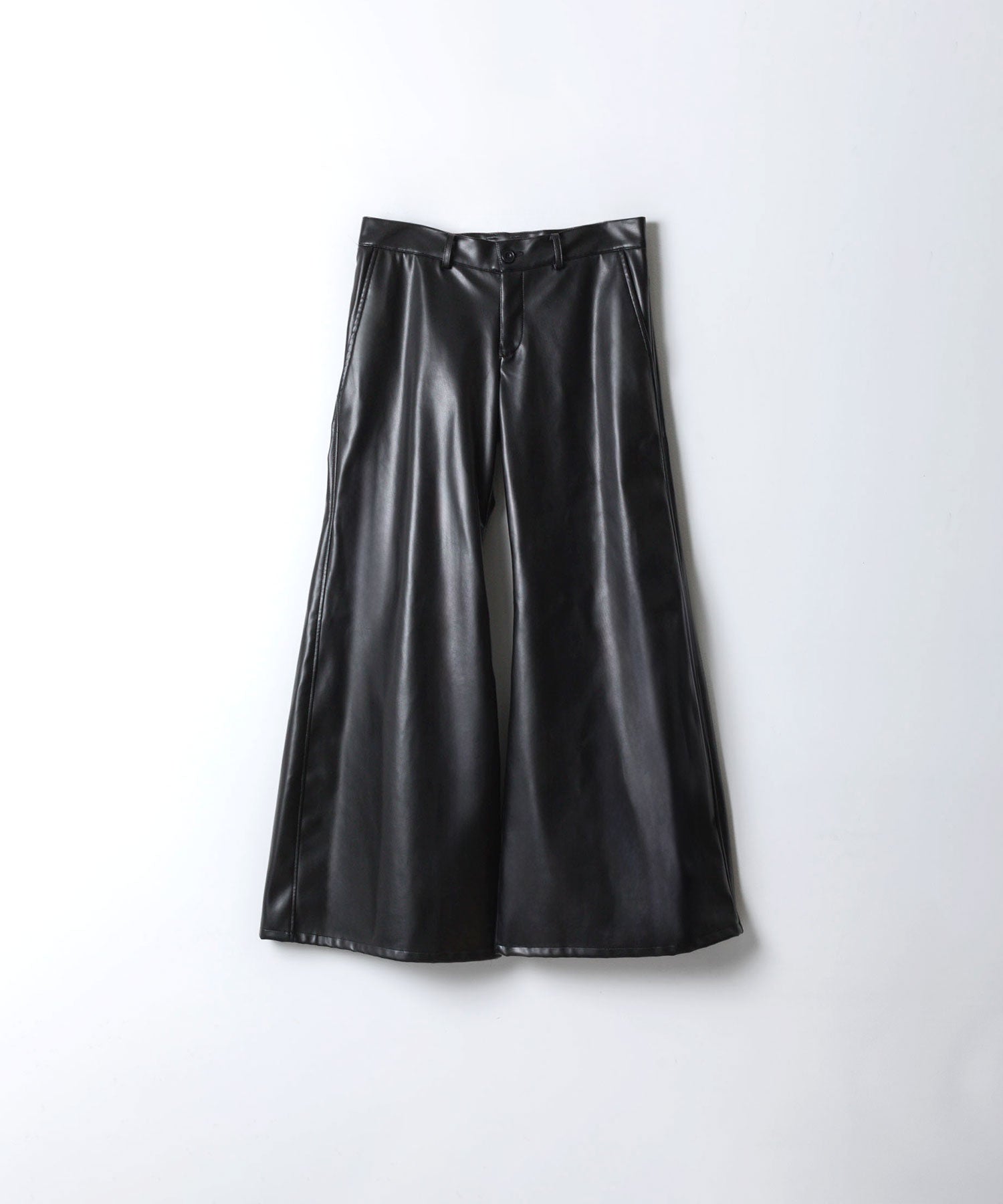 ato(アトウ)のSYNTHETIC LEATHER WIDE FLAIR PANTS - BLACKの公式通販サイトsession福岡セレクトショップ