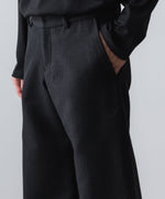 画像をギャラリービューアに読み込む, ato(アトウ)のRECYCLE POLYESTER/WOOL WIDE FLAIR PANTS - BLACKの公式通販サイトsession福岡セレクトショップ
