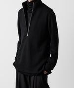 画像をギャラリービューアに読み込む, 【ato】STAND COLLAR ZIP PULLOVER - BLACK
